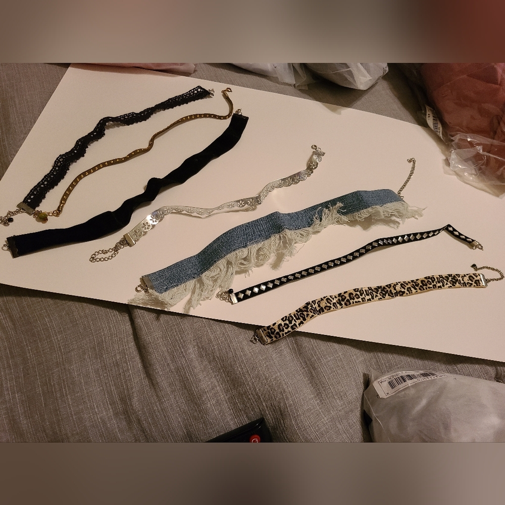 Bundle of 7 neck chokers